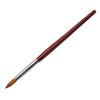 A premium Kolinsky acrylic brush with a rosewood handle and a round brush head.